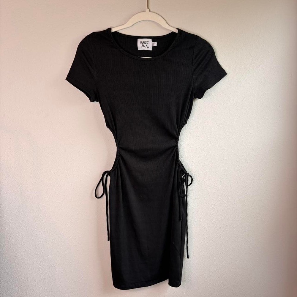 Princess Polly Black Bodycon Cutout Mini Dress size 6